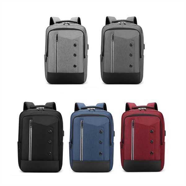 Business Travel Laptop Casual Backpack All-Over Printing - Business Travel Laptop Casual Backpack All-Over Printing - Image 4 of 4