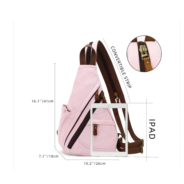 Lightweight Nylon Crossbody Backpack All-Over Printing - Lightweight Nylon Crossbody Backpack All-Over Printing - Image 1 of 4