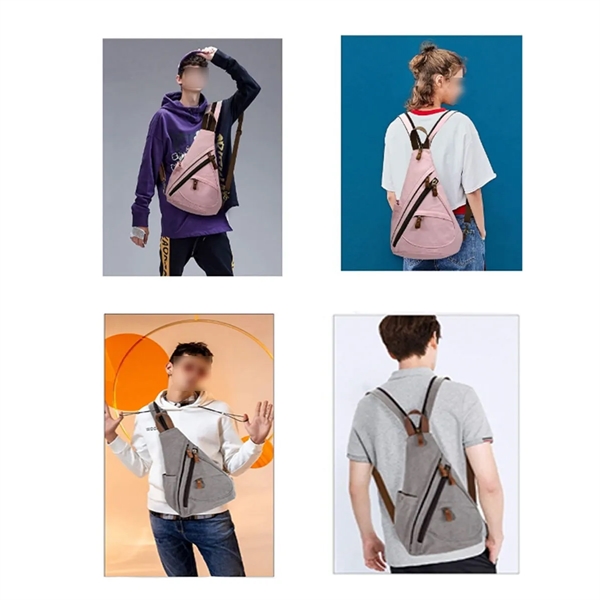 Lightweight Nylon Crossbody Backpack All-Over Printing - Lightweight Nylon Crossbody Backpack All-Over Printing - Image 3 of 4