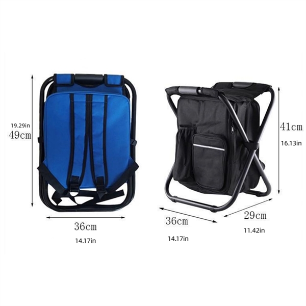 Foldable Stool Chair with Cooler Bag - Foldable Stool Chair with Cooler Bag - Image 4 of 4