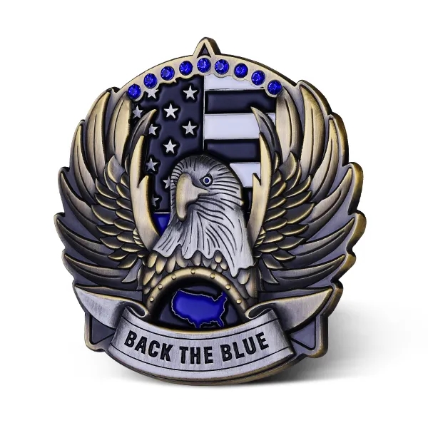 Custom Challenge Coin with Rhinestone