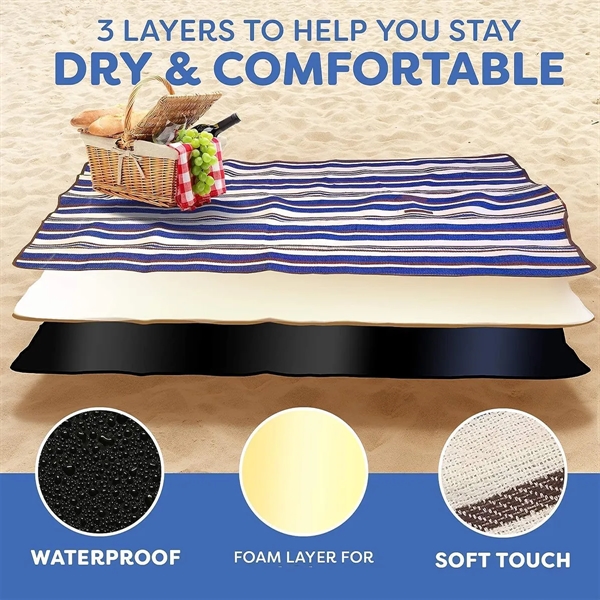 Foldable Picnic Blankets for Outdoor Beach - Foldable Picnic Blankets for Outdoor Beach - Image 1 of 2