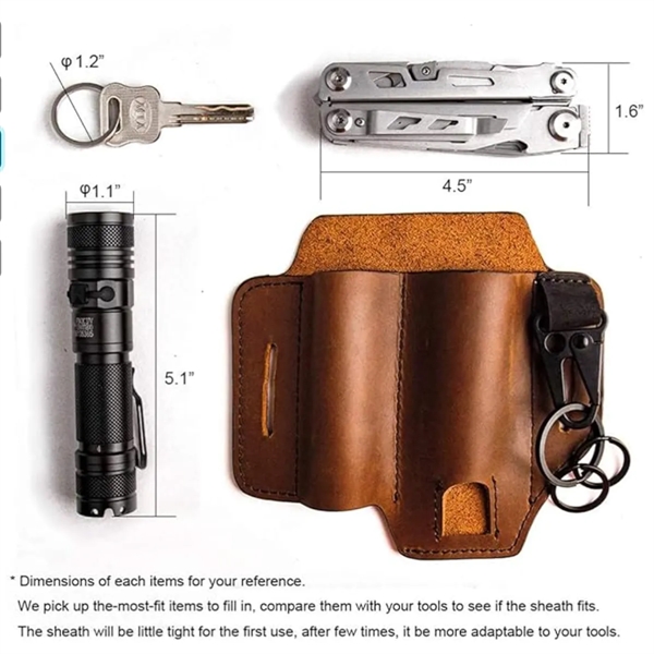 5 Pcs Durable Stylish Leather Multitool Belt Sheath - 5 Pcs Durable Stylish Leather Multitool Belt Sheath - Image 3 of 4