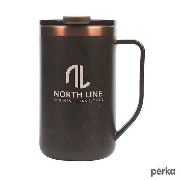 Perka® Guji 15 oz. Recycled Steel and Coffee Grounds Mug - Perka® Guji 15 oz. Recycled Steel and Coffee Grounds Mug - Image 1 of 2