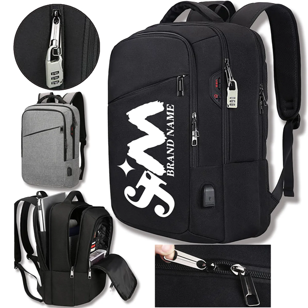 31L Anti Theft Business Travel Backpacks With Charging Port - 31L Anti Theft Business Travel Backpacks With Charging Port - Image 0 of 4