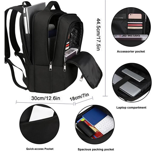 31L Anti Theft Business Travel Backpacks With Charging Port - 31L Anti Theft Business Travel Backpacks With Charging Port - Image 1 of 4