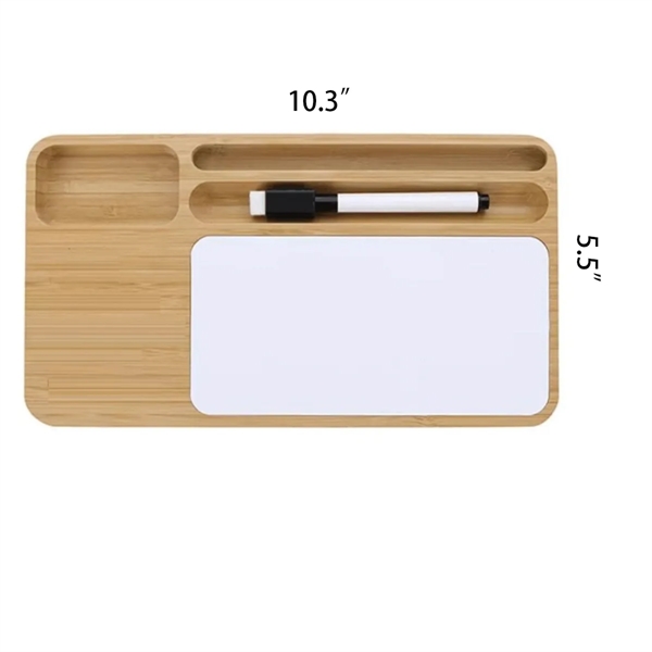 Bamboo 10W Wireless Charging Desk Organizer With Writing Pad - Bamboo 10W Wireless Charging Desk Organizer With Writing Pad - Image 1 of 2