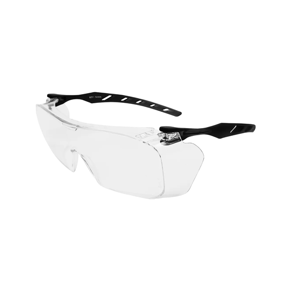 Over-The-Glass Clear Lens, Gray Frame Safety Glasses - Over-The-Glass Clear Lens, Gray Frame Safety Glasses - Image 0 of 3