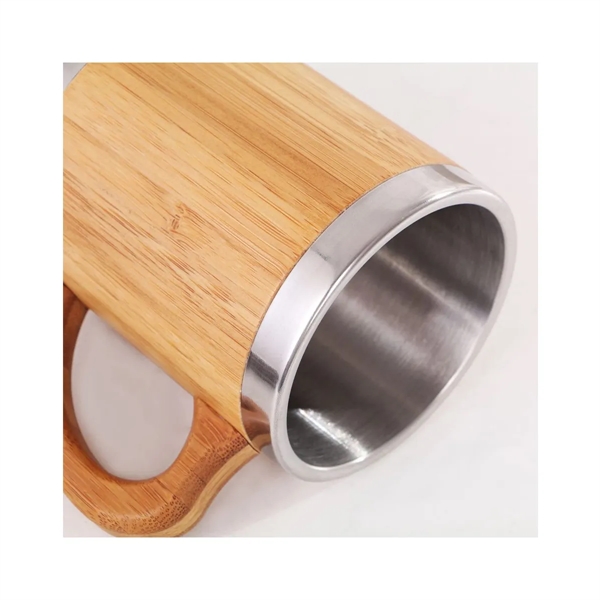 Stainless Steel Bamboo Travel Mug - Stainless Steel Bamboo Travel Mug - Image 1 of 3