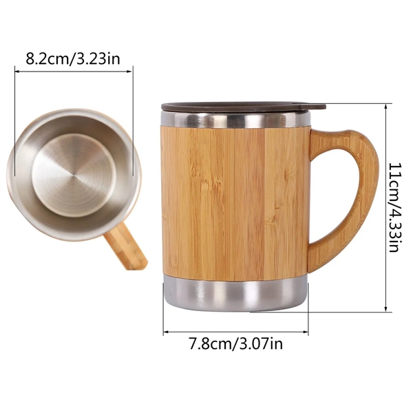 Stainless Steel Bamboo Travel Mug - Stainless Steel Bamboo Travel Mug - Image 3 of 3