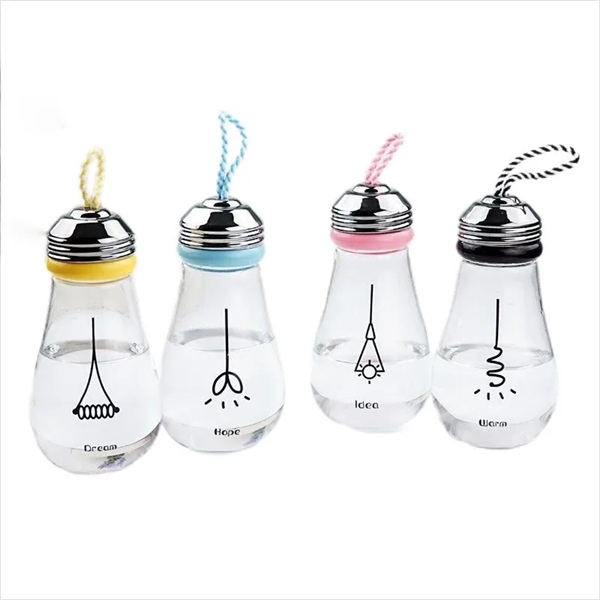Bulb Shaped Glass Water Bottles - Bulb Shaped Glass Water Bottles - Image 2 of 5