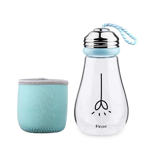 Bulb Shaped Glass Water Bottles - Bulb Shaped Glass Water Bottles - Image 3 of 5