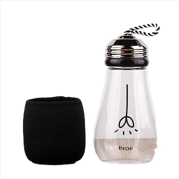 Bulb Shaped Glass Water Bottles - Bulb Shaped Glass Water Bottles - Image 5 of 5