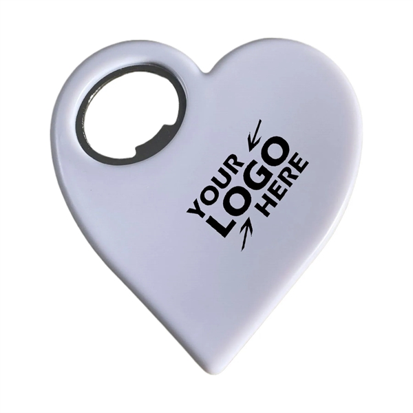 Heart Shape Coaster with Bottle Opener - Heart Shape Coaster with Bottle Opener - Image 0 of 2