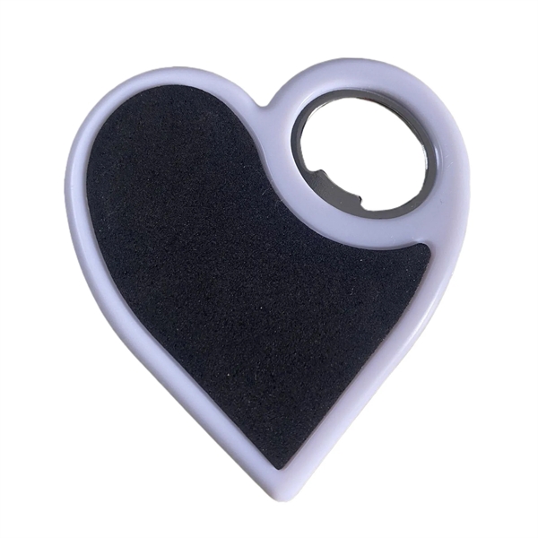 Heart Shape Coaster with Bottle Opener - Heart Shape Coaster with Bottle Opener - Image 2 of 2