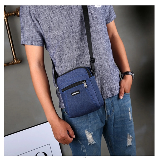 Nylon Men's Casual Shoulder Crossbody Bag - Nylon Men's Casual Shoulder Crossbody Bag - Image 3 of 4