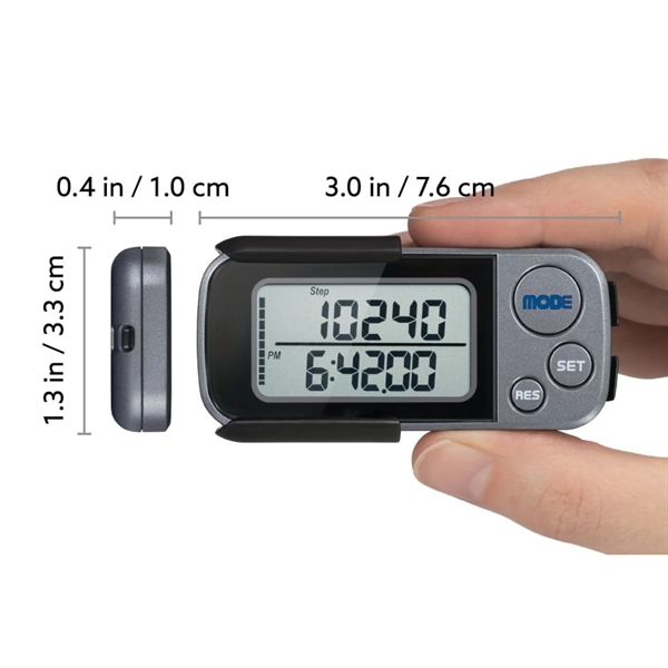 Walking 3D Pedometer with Clip and Strap - Walking 3D Pedometer with Clip and Strap - Image 1 of 3