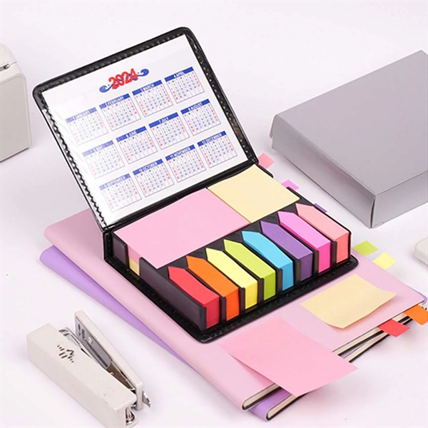 Deluxe PU Leather Self-Stick Pads Memo Note Organizer - Deluxe PU Leather Self-Stick Pads Memo Note Organizer - Image 2 of 4