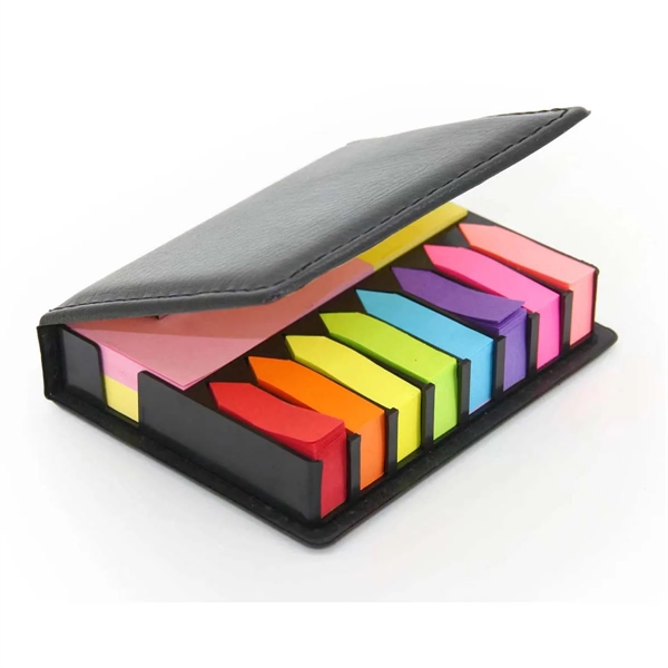 Deluxe PU Leather Self-Stick Pads Memo Note Organizer - Deluxe PU Leather Self-Stick Pads Memo Note Organizer - Image 3 of 4