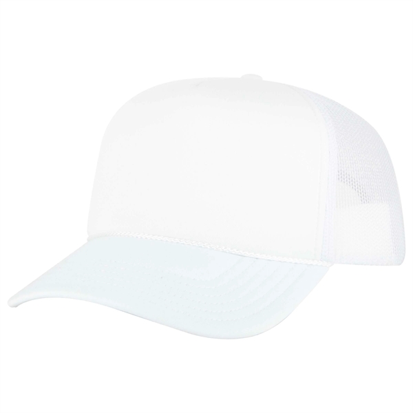 5 Panel High Crown Mesh Back Trucker Hat - 5 Panel High Crown Mesh Back Trucker Hat - Image 47 of 50