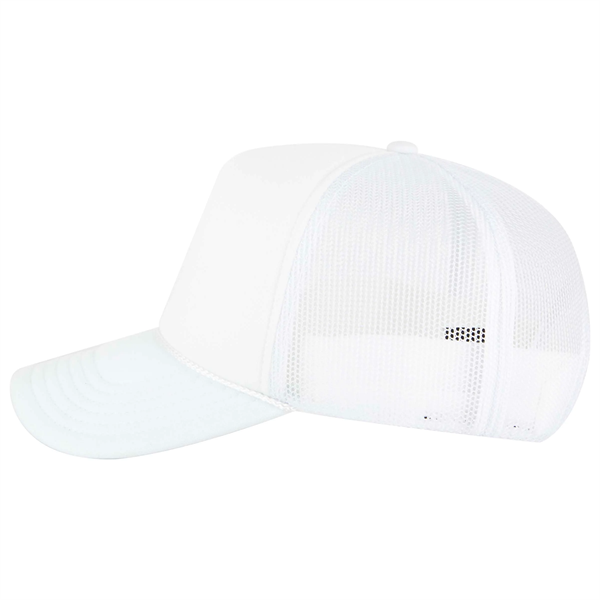 5 Panel High Crown Mesh Back Trucker Hat - 5 Panel High Crown Mesh Back Trucker Hat - Image 49 of 50