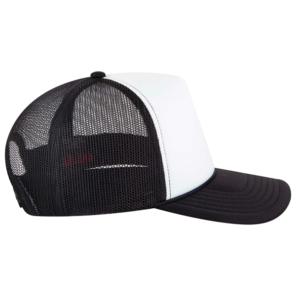 5 Panel High Crown Mesh Back Trucker Hat - 5 Panel High Crown Mesh Back Trucker Hat - Image 8 of 50