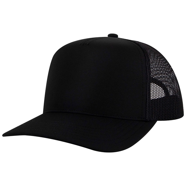 5 Panel Mid Profile Mesh Back Trucker Hat - 5 Panel Mid Profile Mesh Back Trucker Hat - Image 3 of 20