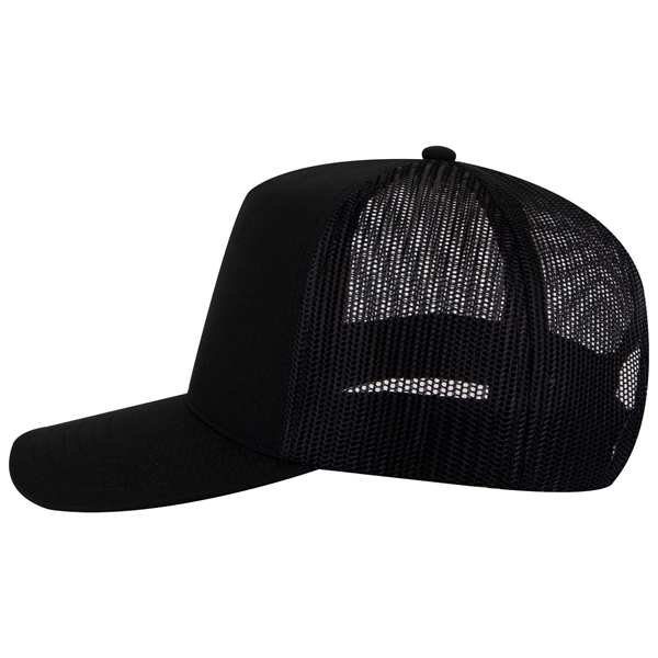 5 Panel Mid Profile Mesh Back Trucker Hat - 5 Panel Mid Profile Mesh Back Trucker Hat - Image 5 of 20