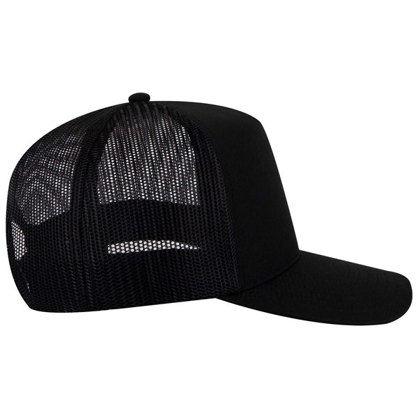 5 Panel Mid Profile Mesh Back Trucker Hat - 5 Panel Mid Profile Mesh Back Trucker Hat - Image 6 of 20