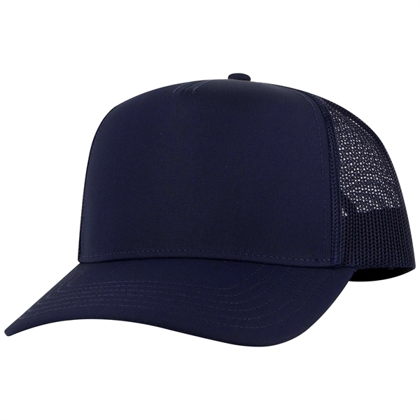 5 Panel Mid Profile Mesh Back Trucker Hat - 5 Panel Mid Profile Mesh Back Trucker Hat - Image 10 of 20