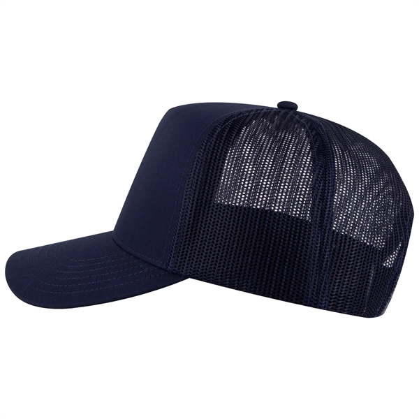 5 Panel Mid Profile Mesh Back Trucker Hat - 5 Panel Mid Profile Mesh Back Trucker Hat - Image 12 of 20