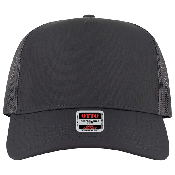 5 Panel Mid Profile Mesh Back Trucker Hat - 5 Panel Mid Profile Mesh Back Trucker Hat - Image 15 of 20