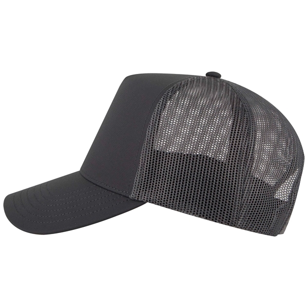 5 Panel Mid Profile Mesh Back Trucker Hat - 5 Panel Mid Profile Mesh Back Trucker Hat - Image 19 of 20