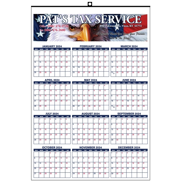Year on a page wall calendar - Year on a page wall calendar - Image 1 of 1