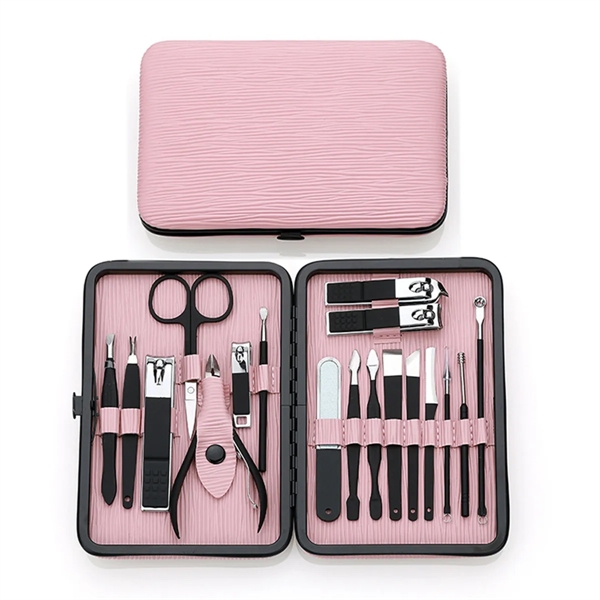 Manicure Set Professional Nail Clippers Kit for Women 18Pcs - Manicure Set Professional Nail Clippers Kit for Women 18Pcs - Image 1 of 3