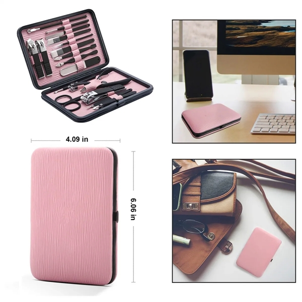 Manicure Set Professional Nail Clippers Kit for Women 18Pcs - Manicure Set Professional Nail Clippers Kit for Women 18Pcs - Image 3 of 3