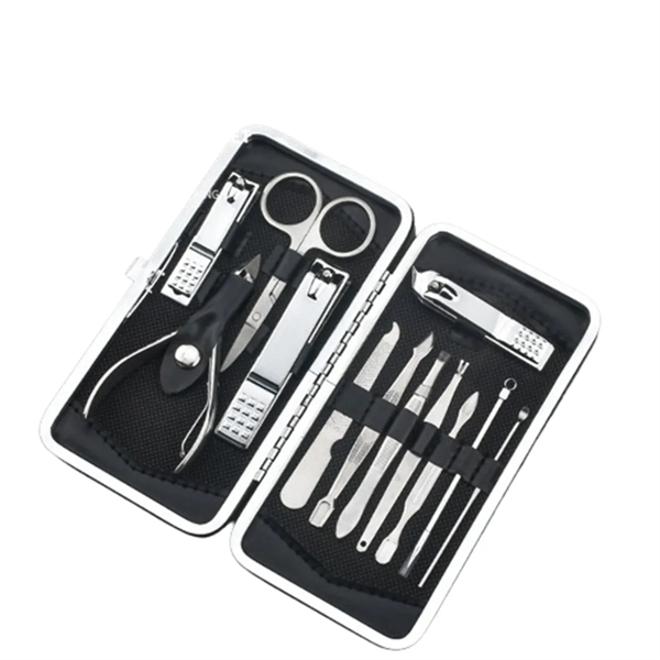 Manicure Pedicure Kit Nail Clippers 12pcs with Travel Case - Manicure Pedicure Kit Nail Clippers 12pcs with Travel Case - Image 0 of 4