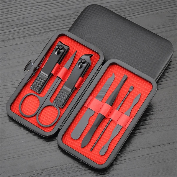 7 in 1 Black Manicure Set Nail Clippers Kit - 7 in 1 Black Manicure Set Nail Clippers Kit - Image 1 of 4
