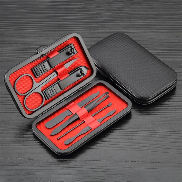 7 in 1 Black Manicure Set Nail Clippers Kit - 7 in 1 Black Manicure Set Nail Clippers Kit - Image 3 of 4