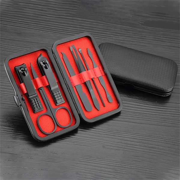 7 in 1 Black Manicure Set Nail Clippers Kit - 7 in 1 Black Manicure Set Nail Clippers Kit - Image 4 of 4