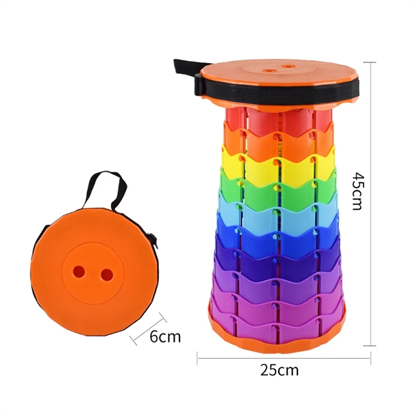 Portable Telescopic Stool Folding Chair Camping Sturdy Seat - Portable Telescopic Stool Folding Chair Camping Sturdy Seat - Image 2 of 2