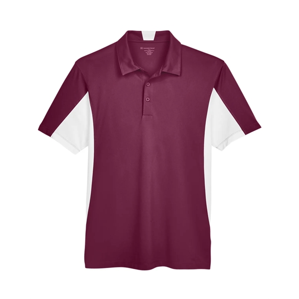 Harriton Men's Side Blocked Micro-Pique Polo - Harriton Men's Side Blocked Micro-Pique Polo - Image 6 of 8