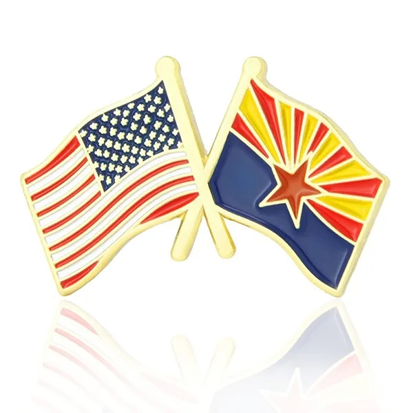 Lapel Pins, Stock States Crossed Flags - Lapel Pins, Stock States Crossed Flags - Image 3 of 50