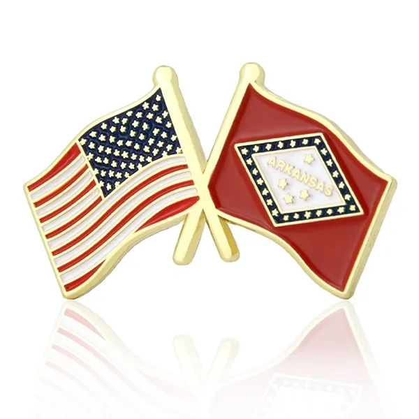 Lapel Pins, Stock States Crossed Flags - Lapel Pins, Stock States Crossed Flags - Image 4 of 50