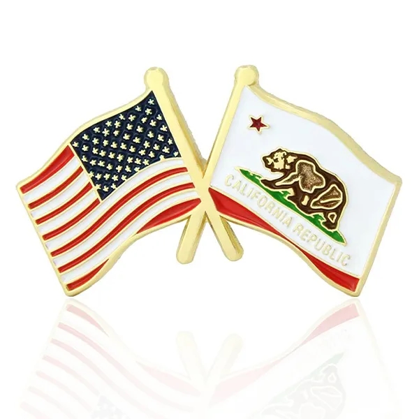 Lapel Pins, Stock States Crossed Flags - Lapel Pins, Stock States Crossed Flags - Image 5 of 50