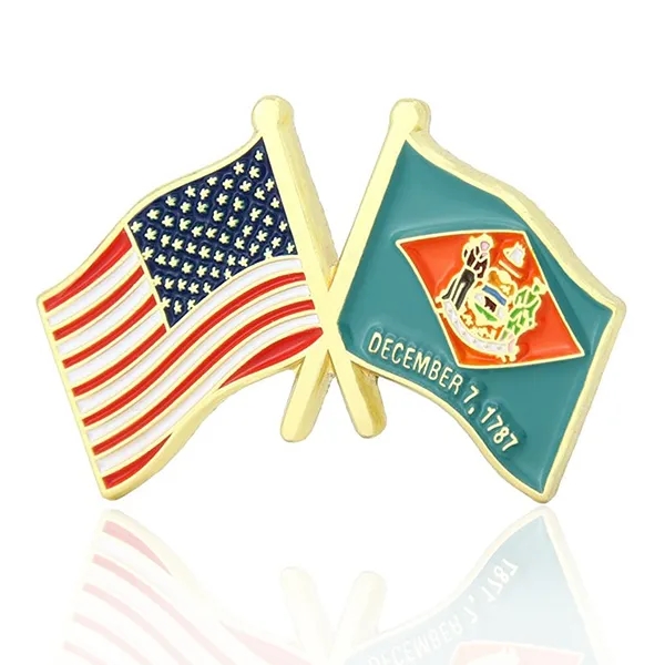 Lapel Pins, Stock States Crossed Flags - Lapel Pins, Stock States Crossed Flags - Image 8 of 50