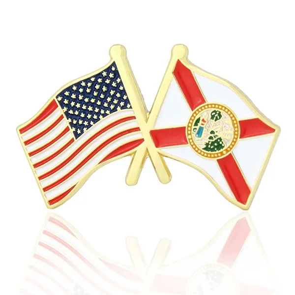 Lapel Pins, Stock States Crossed Flags - Lapel Pins, Stock States Crossed Flags - Image 9 of 50