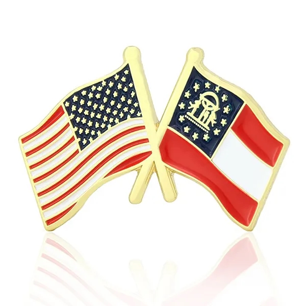 Lapel Pins, Stock States Crossed Flags - Lapel Pins, Stock States Crossed Flags - Image 10 of 50