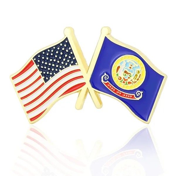 Lapel Pins, Stock States Crossed Flags - Lapel Pins, Stock States Crossed Flags - Image 12 of 50