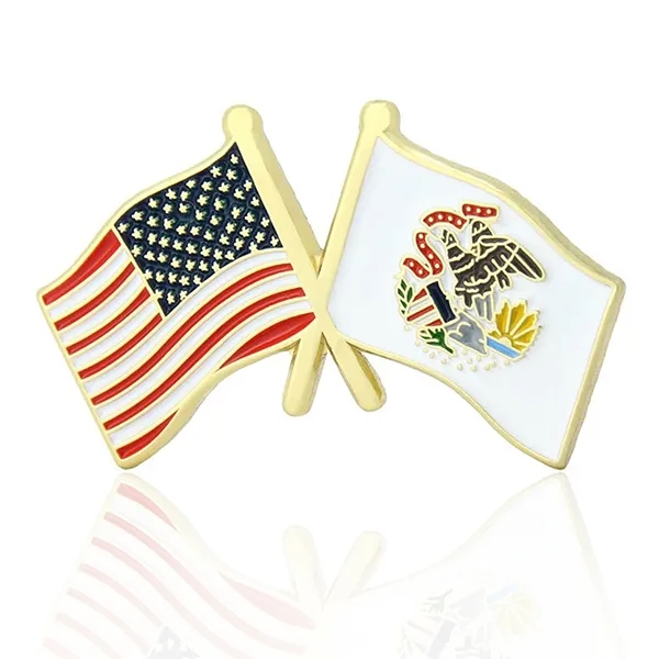Lapel Pins, Stock States Crossed Flags - Lapel Pins, Stock States Crossed Flags - Image 13 of 50